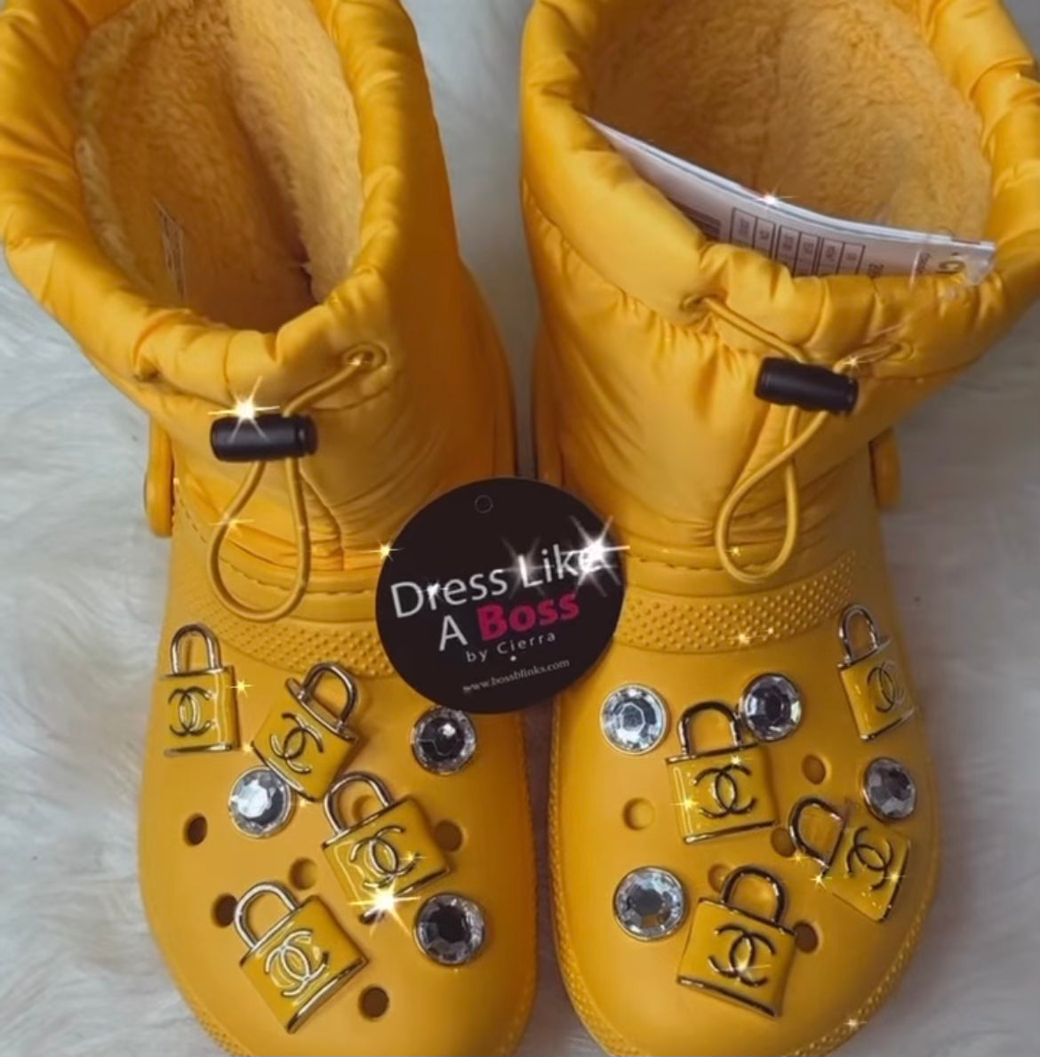 Yellow sales winter crocs
